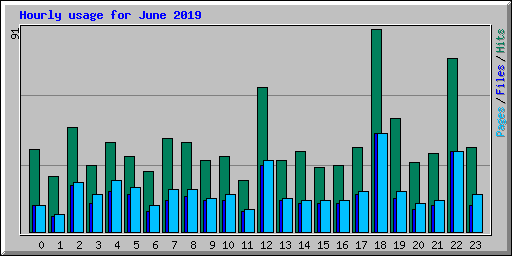 Hourly usage for June 2019